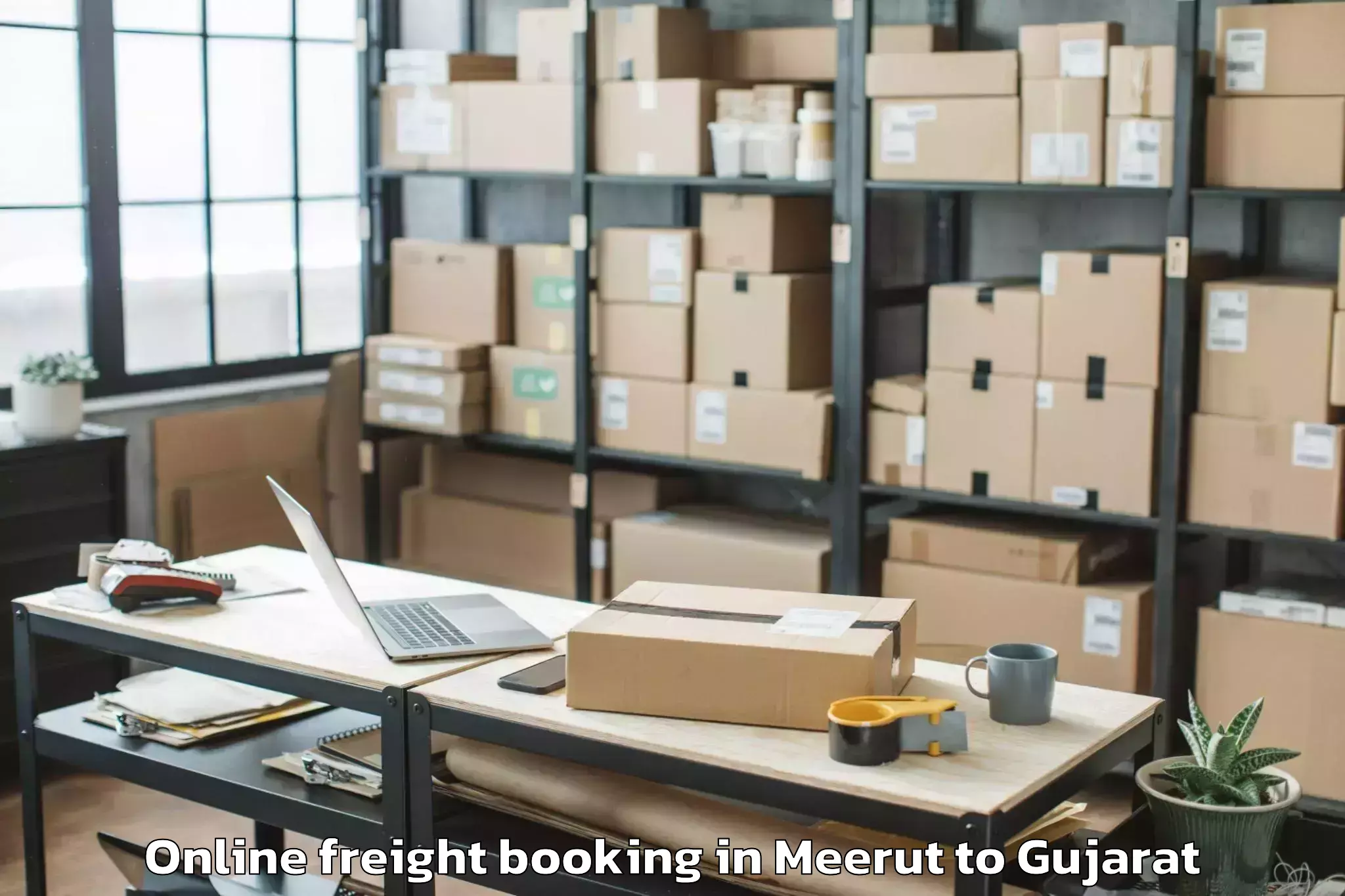 Comprehensive Meerut to Jhalod Online Freight Booking